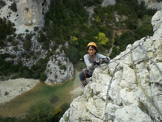 Foto en la via ferrata